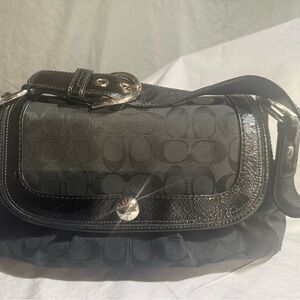 Coach Black Signature Shoulder Bag